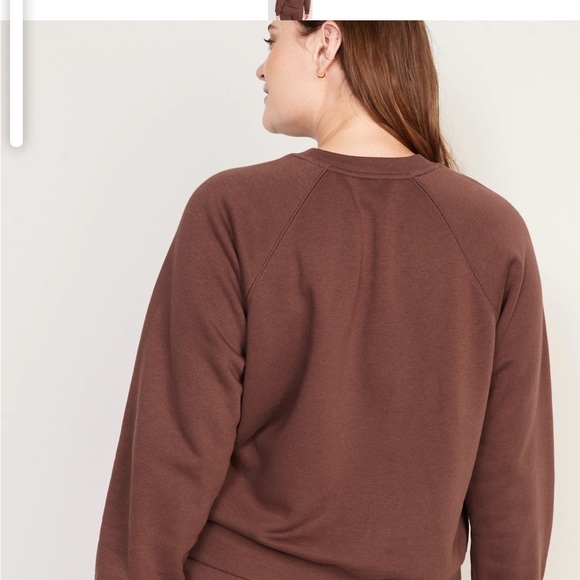 - NWT OLD NAVY Oversized Vintage Tunic Sweatshirt Color: ROOT BEER LARGE - Picture 4 of 6
